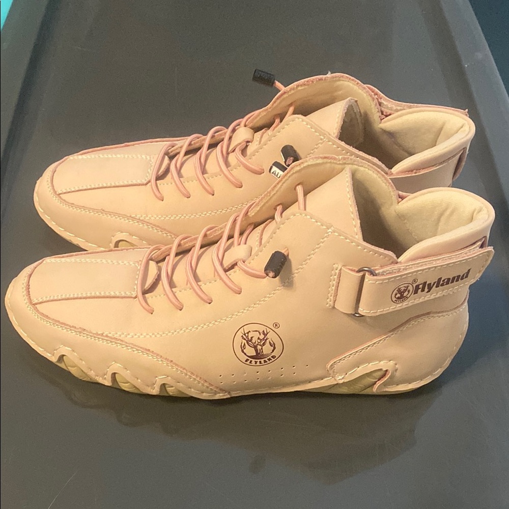 Flyland Tan High-Top Sneakers